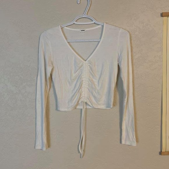 Garage Long Sleeve Ruched Front Tee - Picture 2 of 2